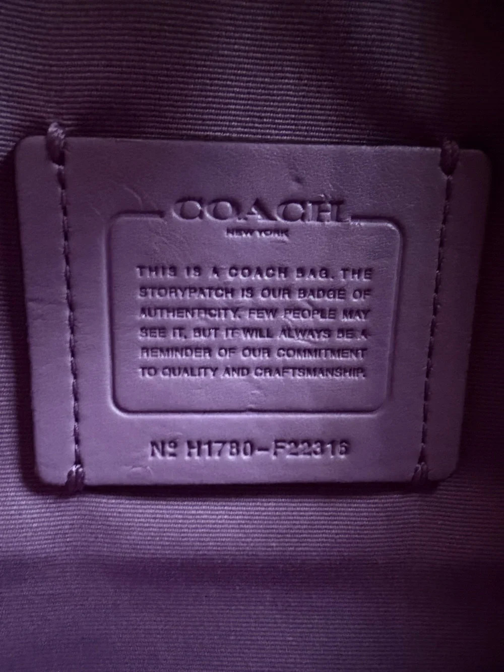 Coach Mini Kelsey Satchel in a metallic lilac purple pebbled leather